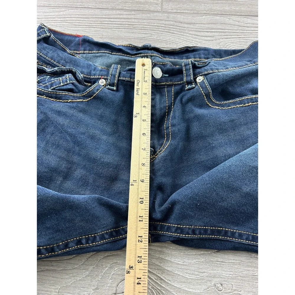 True Religion Ricky Relaxed Straight Dark Wash Jeans Blue 36 Mens